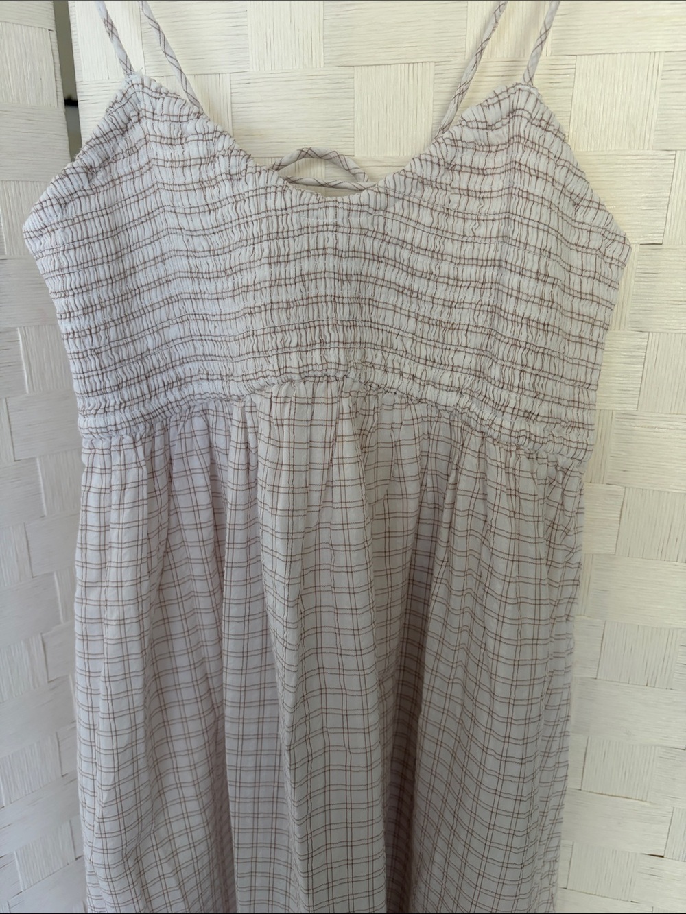 Abercrombie & Fitch White Smocked Dress Top - Picture 3 of 8